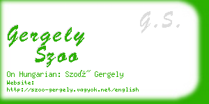 gergely szoo business card